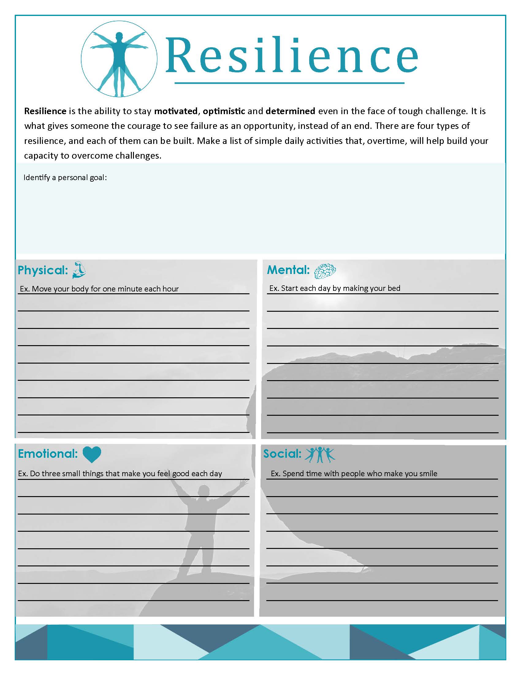 Building Resilience Worksheet Illinois Human Performance Project