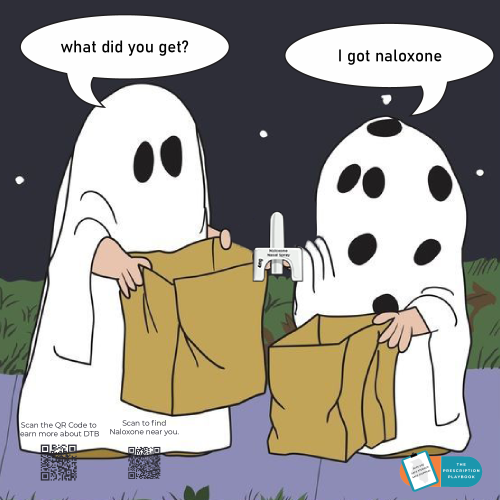 Charlie Brown Trick or Treat Drug Take Back Graphic