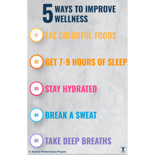 Five Ways to Improve Wellness Poster