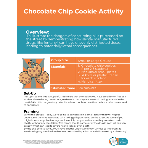 Chocolate Chip Cookie (Counterfeit Pill Activity)