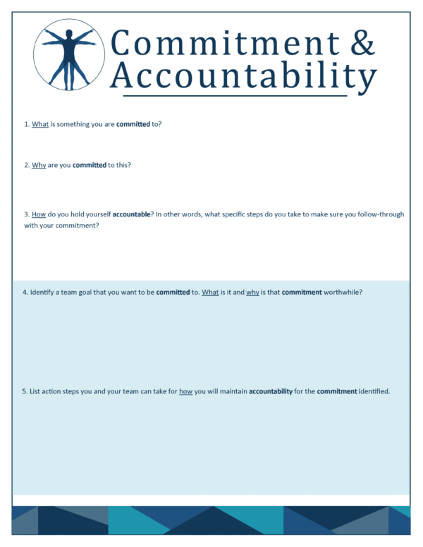 Commitment & Accountability Worksheet
