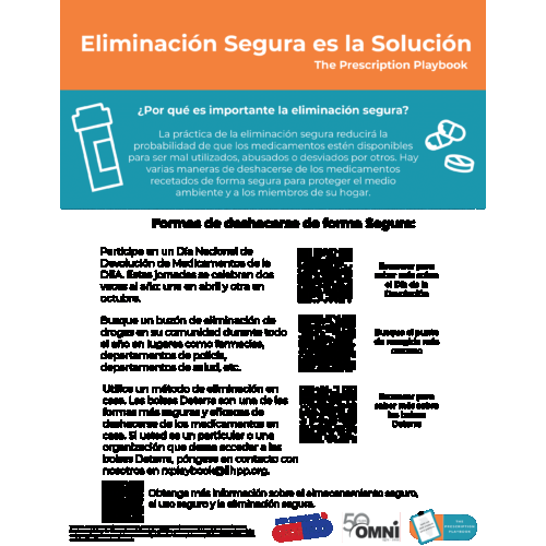 Safe Disposal One Pager SPANISH