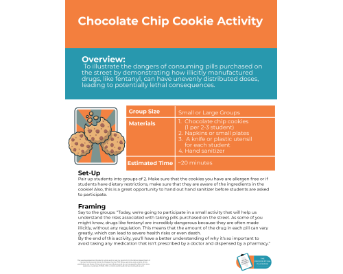 Chocolate Chip Cookie (Counterfeit Pill Activity)