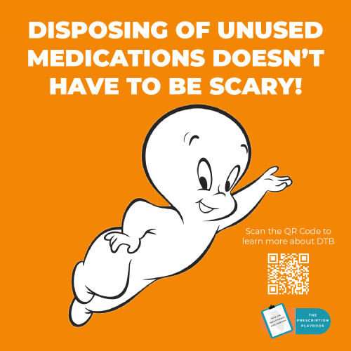 Casper the Ghost Drug Take Back Day Graphic