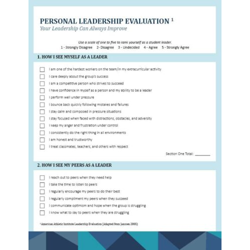 Personal Leadership Evaluation